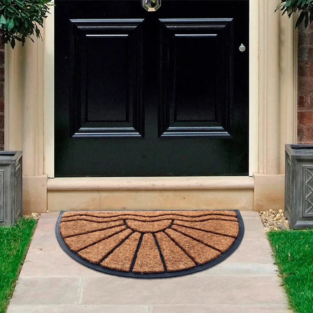 The Sunrise Coir Door Mat - Black