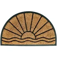 The Sunrise Coir Door Mat - Black