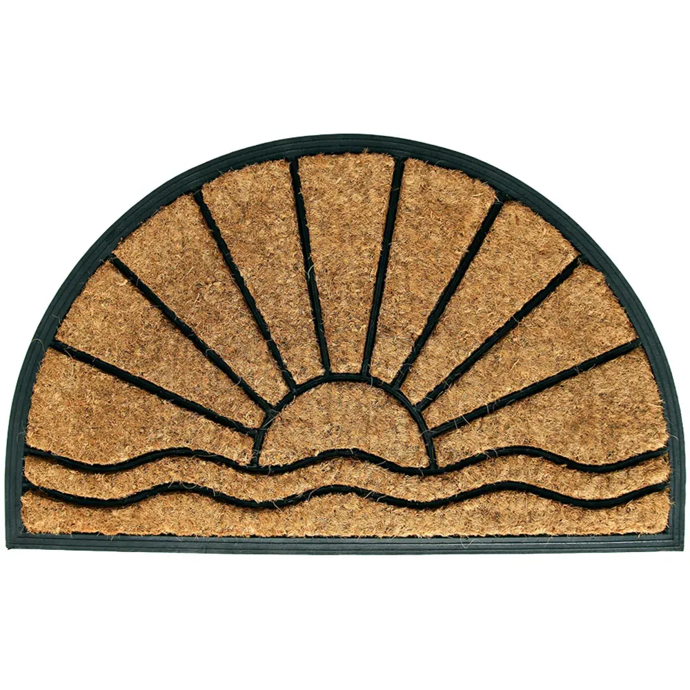 The Sunrise Coir Door Mat - Black