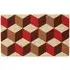 Vintage Cubes Coir Door Mat - Natural