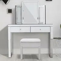 2 Drawer Dressing Table Set with Mirror