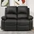 2-Seater Electric Recliner Sofa - Black, PU Leather