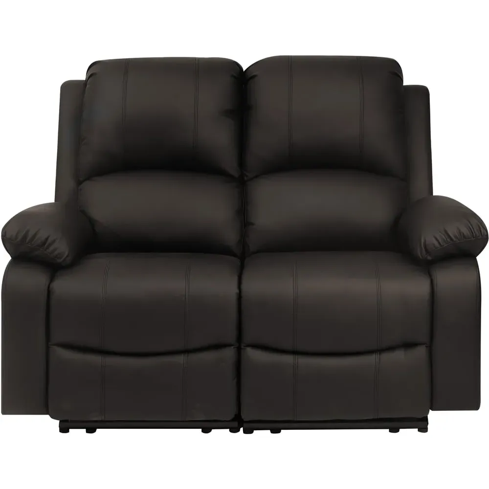 2-Seater Electric Recliner Sofa - Brown, PU Leather