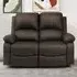 2-Seater Electric Recliner Sofa - Brown, PU Leather