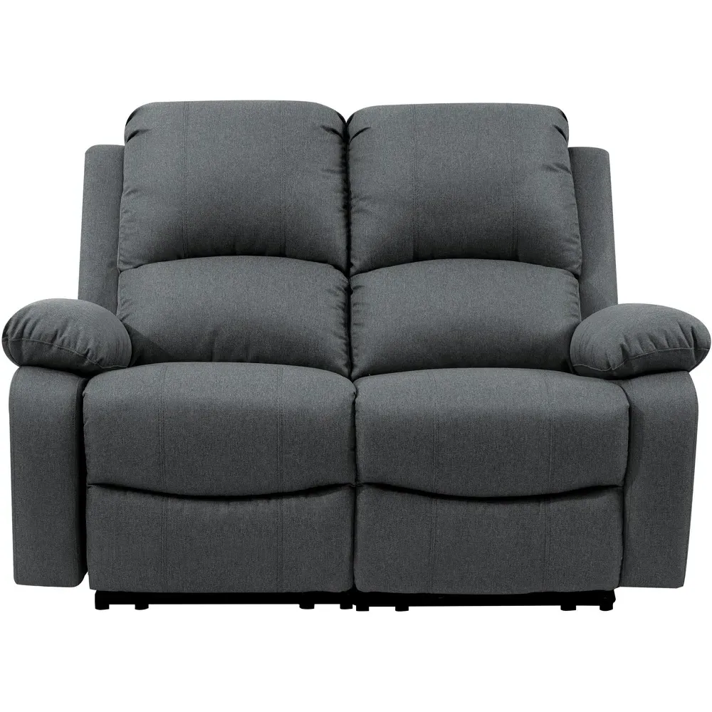 2-Seater Electric Recliner Sofa - Dark Grey, Linen