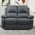 2-Seater Electric Recliner Sofa - Dark Grey, Linen