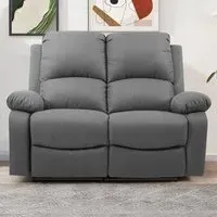 2-Seater Electric Recliner Sofa - Light Grey, Linen