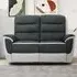 2-Seater Recliner Sofa - Two Tone Grey, Fabric