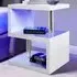 2 Shelf S-Shaped LED Side Table - White