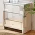 3 Drawer Mirrored Chest of Drawers - Silver
