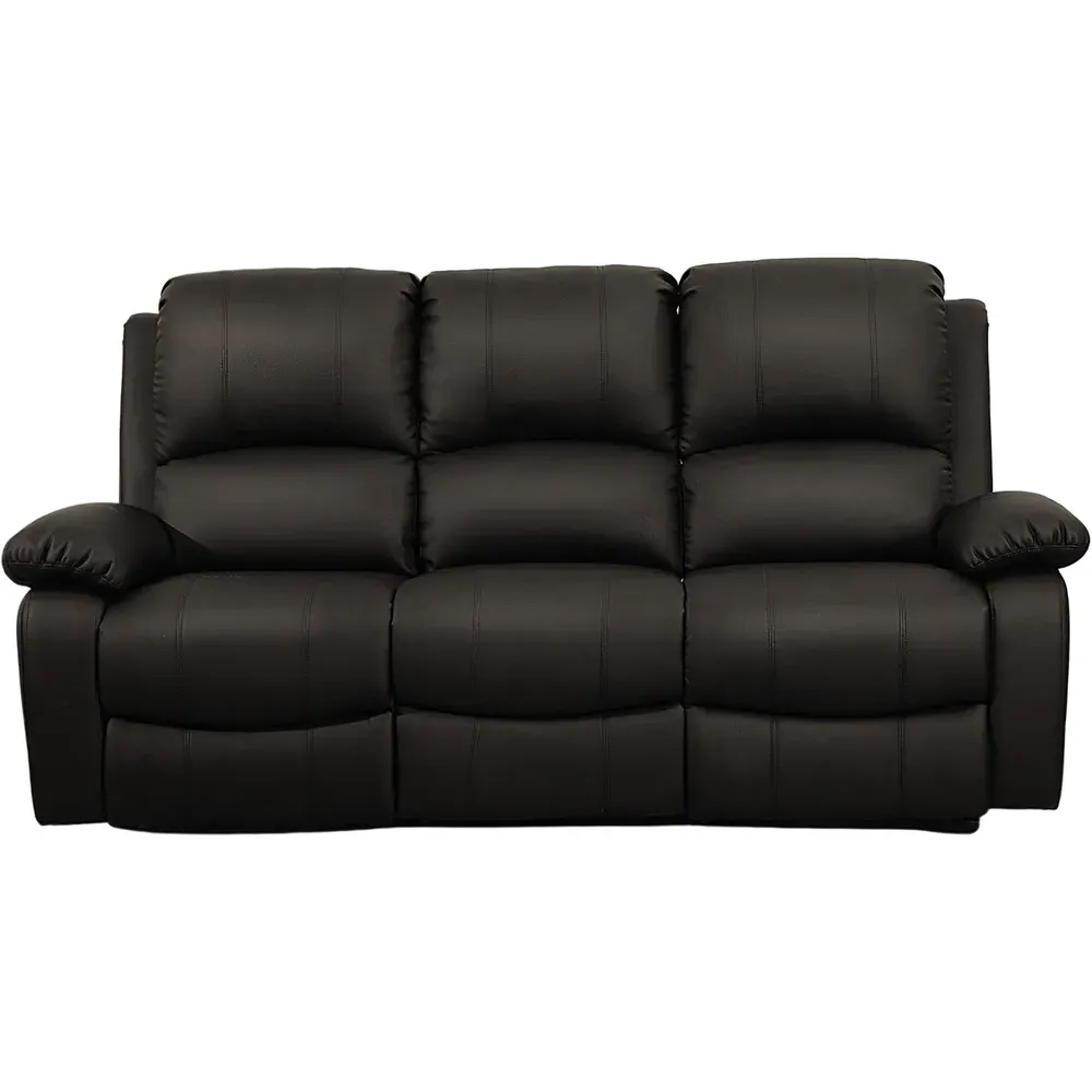 3-Seater Electric Recliner Sofa - Brown, PU Leather