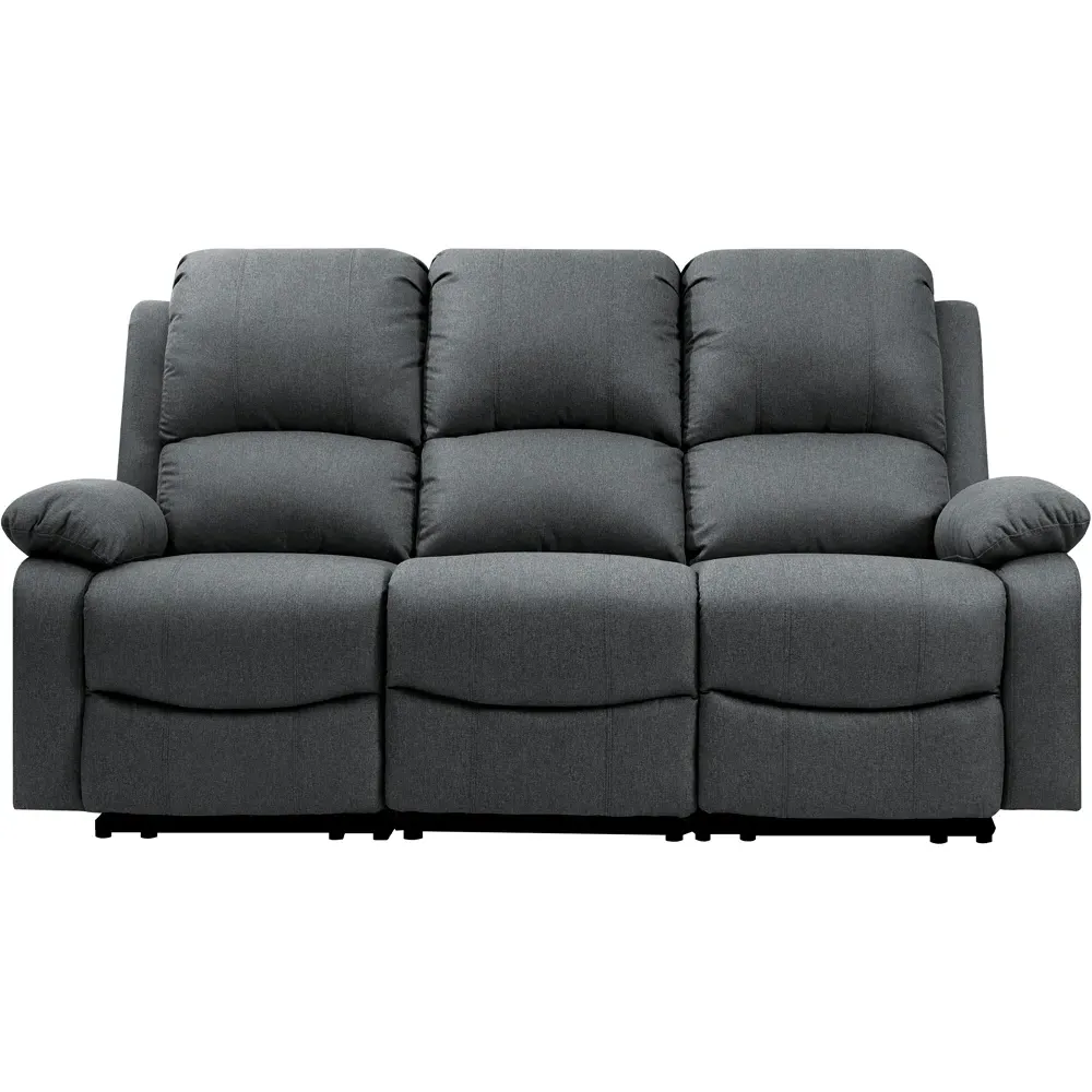 3-Seater Electric Recliner Sofa - Dark Grey, Linen