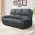 3-Seater Electric Recliner Sofa - Dark Grey, Linen