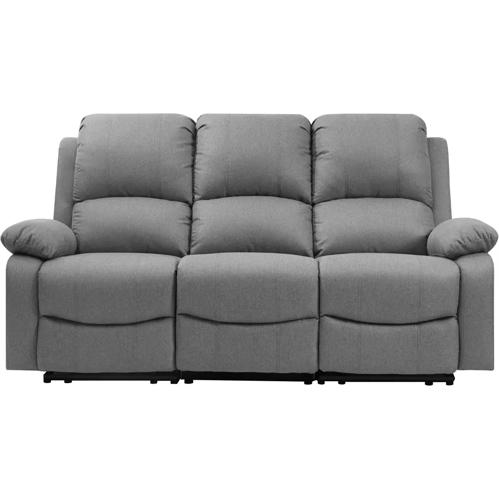 3-Seater Electric Recliner Sofa - Light Grey, Linen