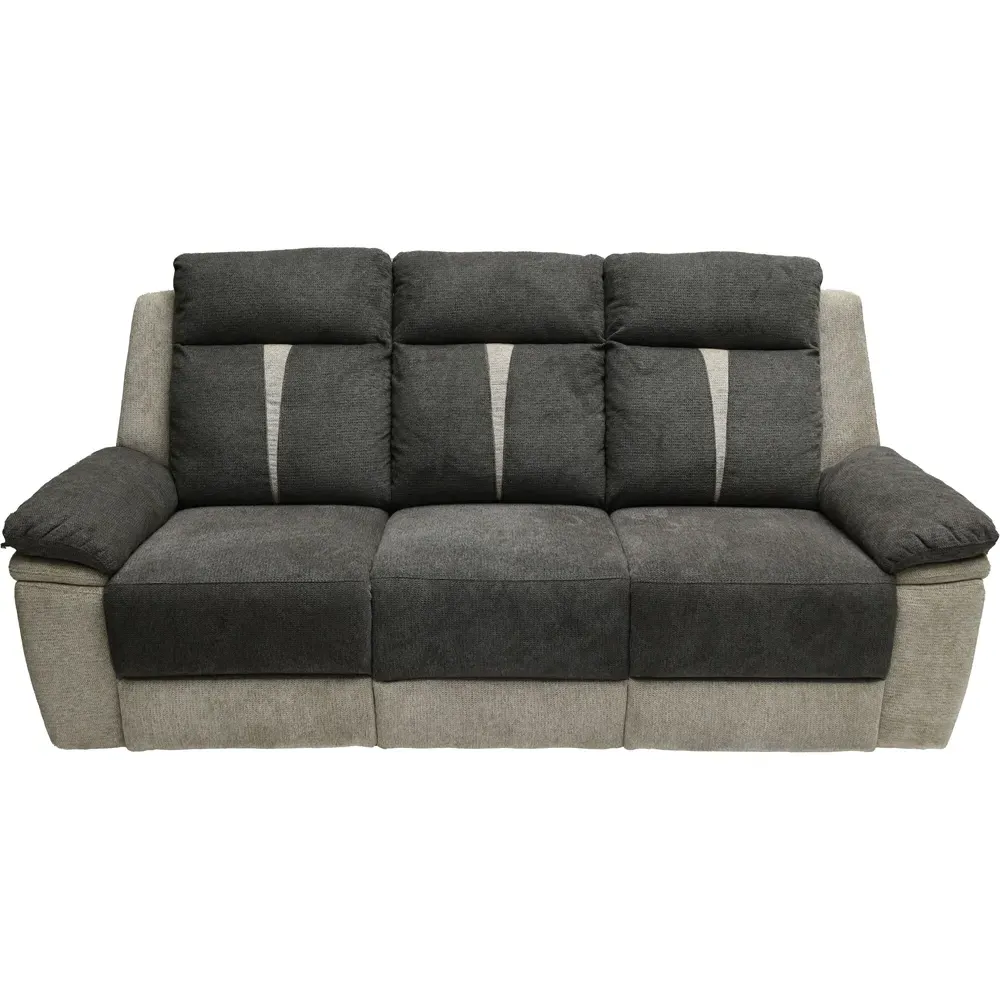 3-Seater Manual Recliner Sofa - Grey