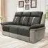 3-Seater Manual Recliner Sofa - Grey