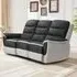 3-Seater Recliner Sofa with Manual Recline - Grey, Fabric