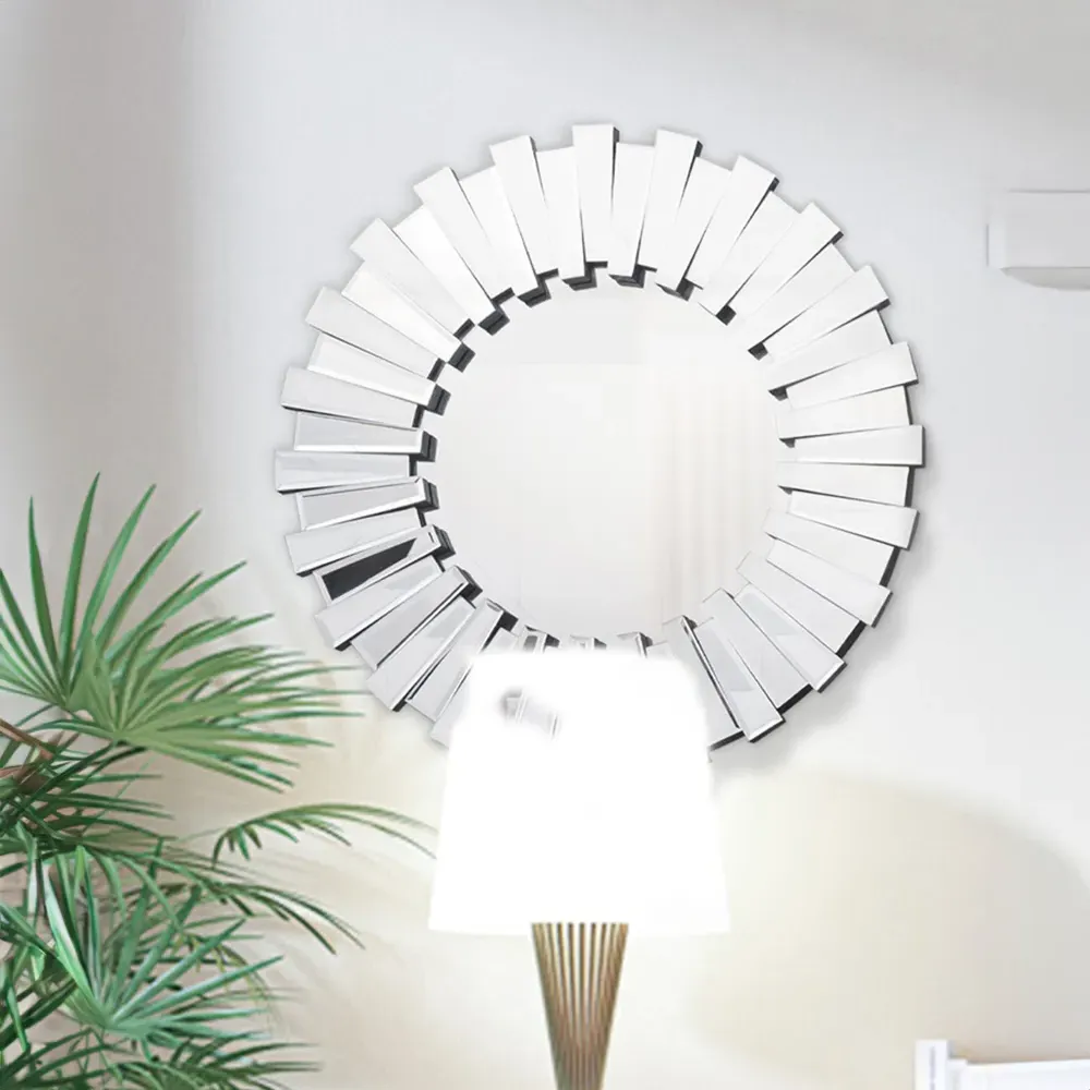 3D Sunburst Round Mirror 60cm