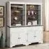 4 Door 2 Drawer Display Dresser with Shelves - White, Wood