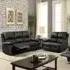 5-Seater Electric Recliner Sofa Set - Black, PU Leather