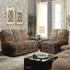5-Seater Electric Recliner Sofa Set - Brown, Cord Fabric