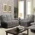 5-Seater Electric Recliner Sofa Set - Grey, Cord Fabric