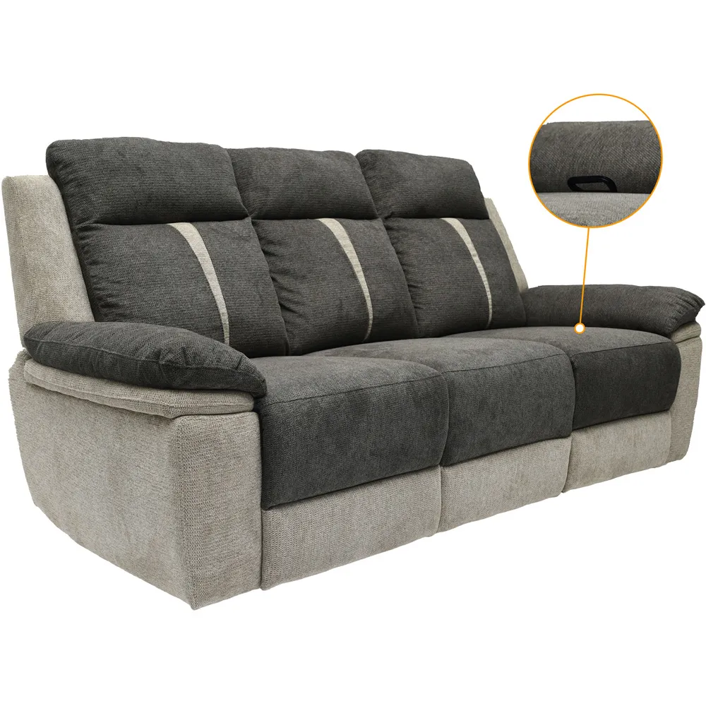 5 Seater Recliner Sofa Set - Grey