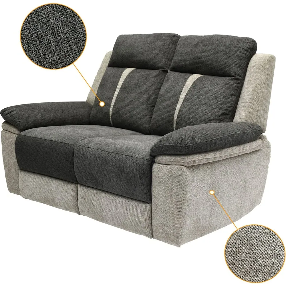 5 Seater Recliner Sofa Set - Grey