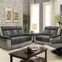5 Seater Recliner Sofa Set - Grey