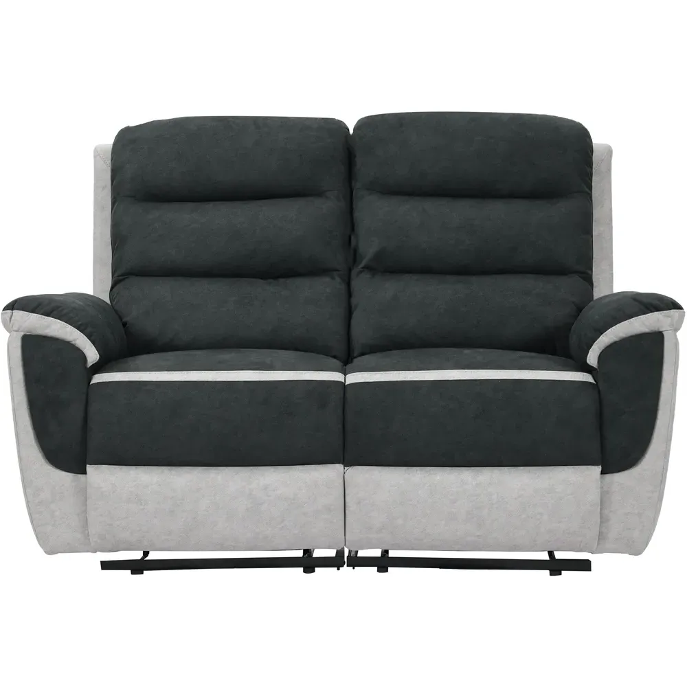 5-Seater Recliner Sofa Set - Two Tone Grey, Fabric