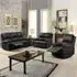 6-Seater Electric Recliner Sofa Set - Black, PU Leather