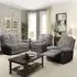 6-Seater Electric Recliner Sofa Set - Grey, Cord Fabric