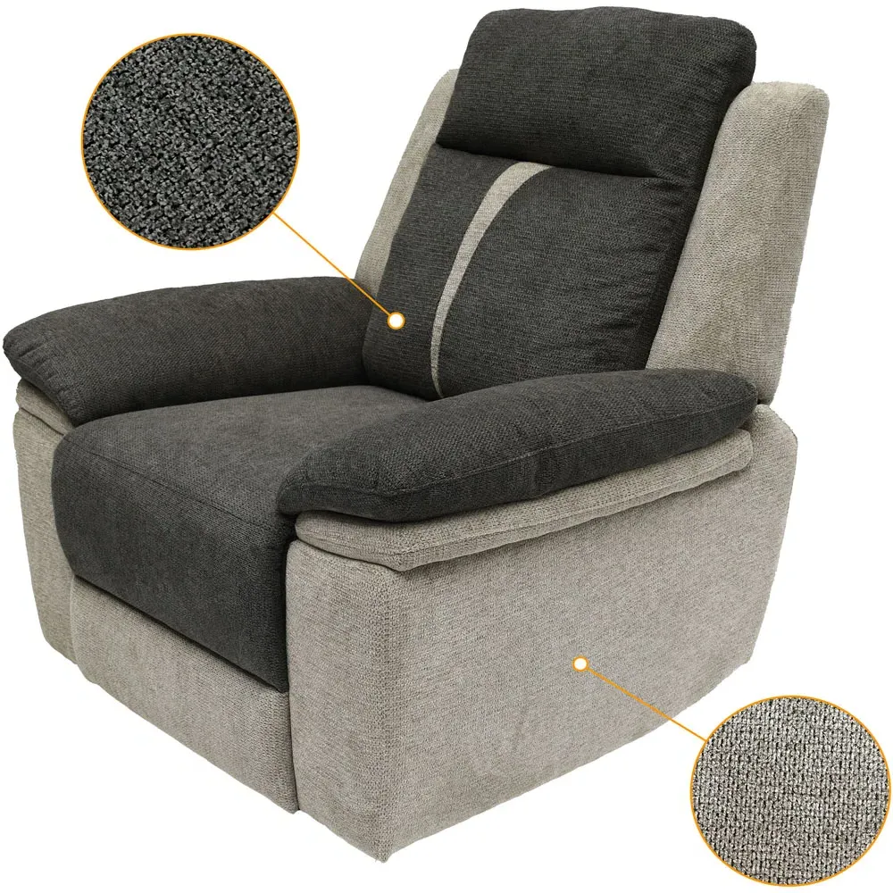 6 Seater Recliner Sofa Set - Grey
