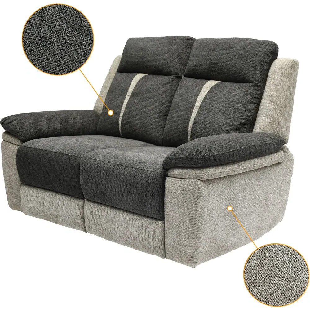 6 Seater Recliner Sofa Set - Grey