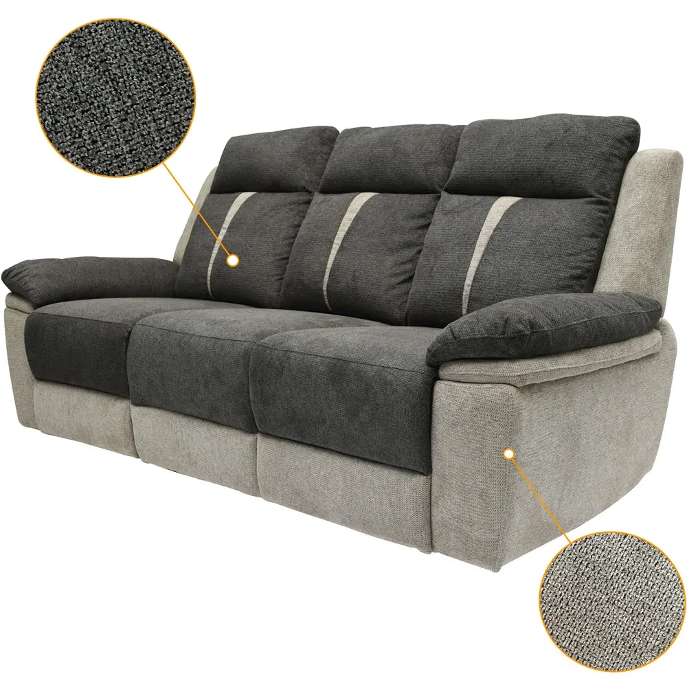 6 Seater Recliner Sofa Set - Grey