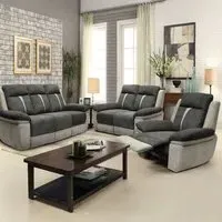 6 Seater Recliner Sofa Set - Grey