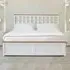 Double Gas Lift Ottoman Bed with Storage - White