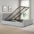 Double Ottoman Bed Frame with Storage - Grey, Velvet