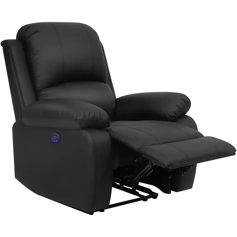Electric Recliner Chair - Black, PU Leather