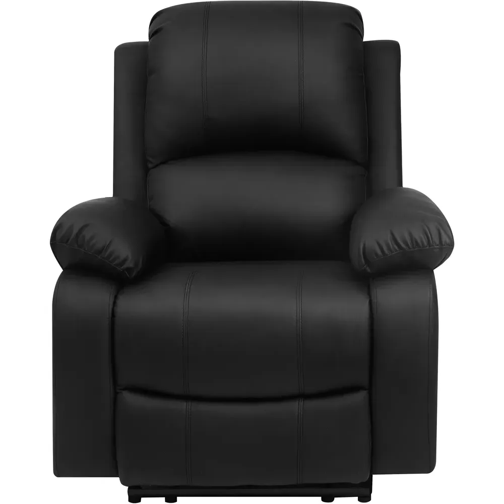 Electric Recliner Chair - Black, PU Leather
