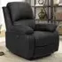 Electric Recliner Chair - Black, PU Leather