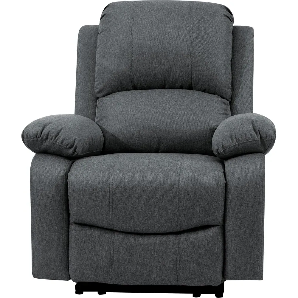 Electric Recliner Chair - Dark Grey, Linen