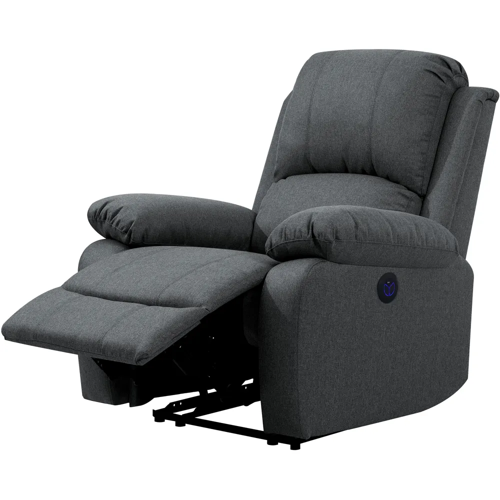 Electric Recliner Chair - Dark Grey, Linen