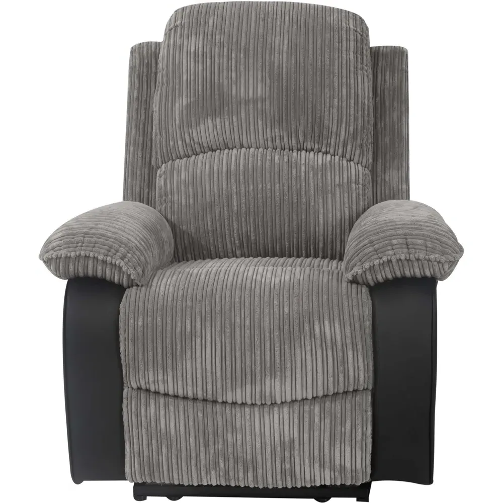 Electric Recliner Chair - Grey, Cord Fabric