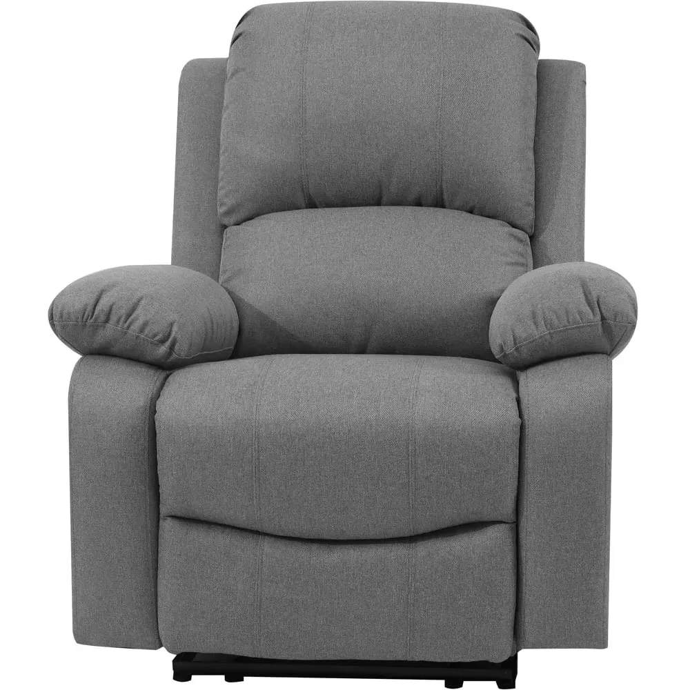 Electric Recliner Chair - Light Grey, Linen