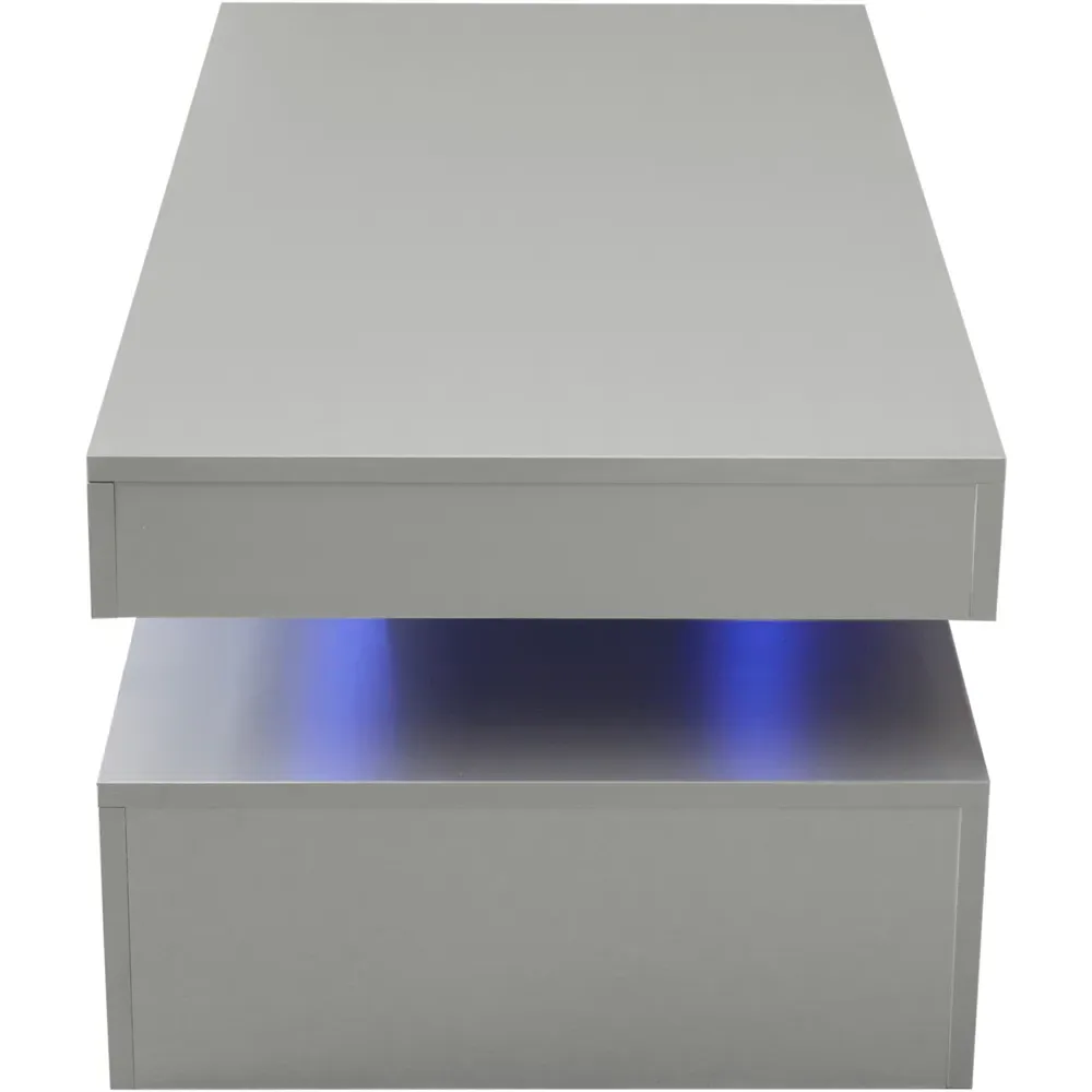 High Gloss LED Coffee Table - Grey