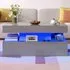 High Gloss LED Coffee Table - Grey