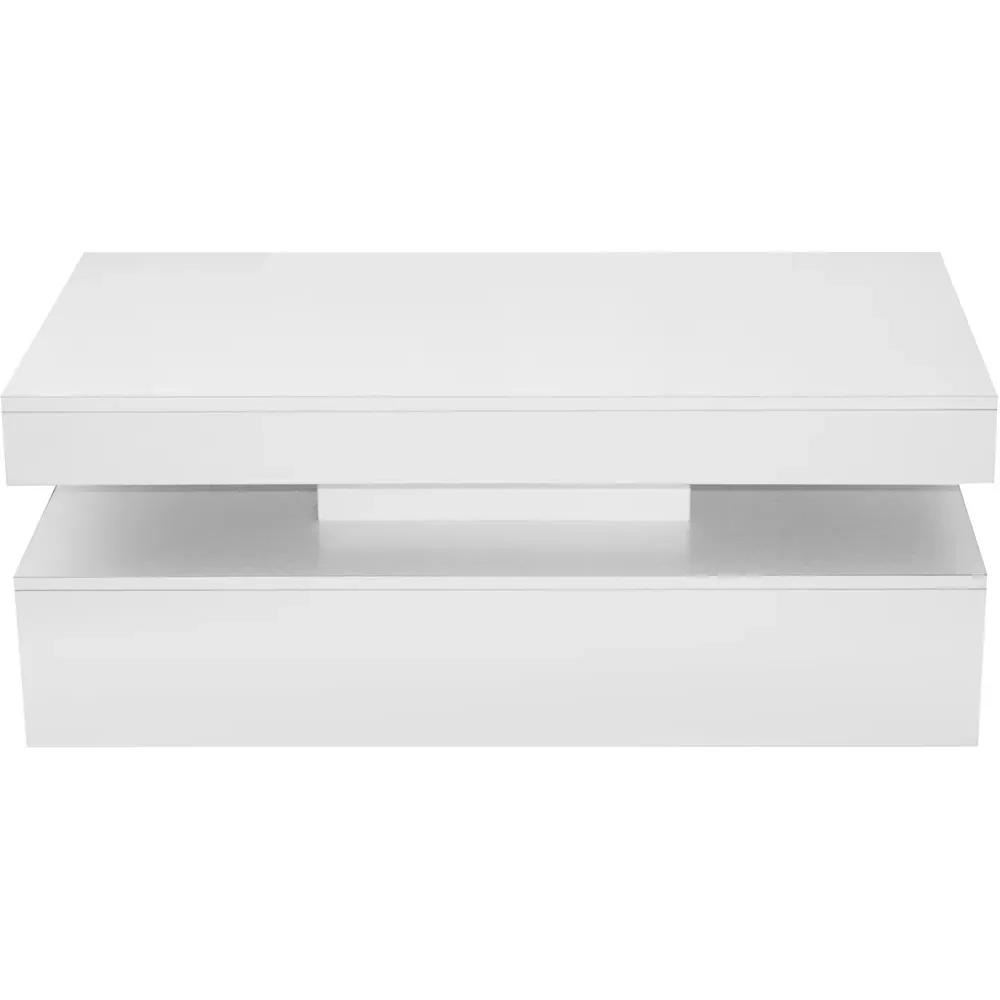High Gloss LED Coffee Table - White