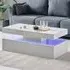 High Gloss LED Coffee Table - White
