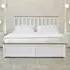 King Size Gas Lift Ottoman Bed with Storage - White